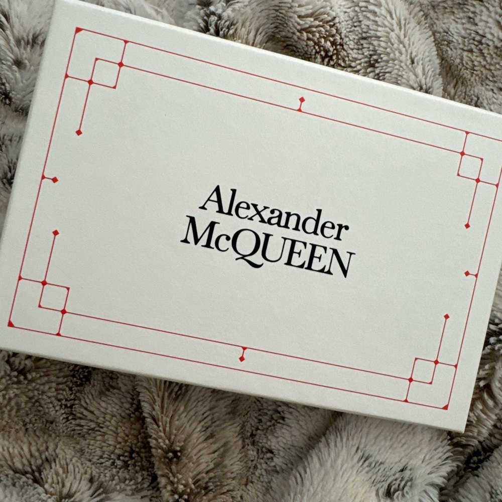 Alexander McQueen croc embossed cardholder in emerald.